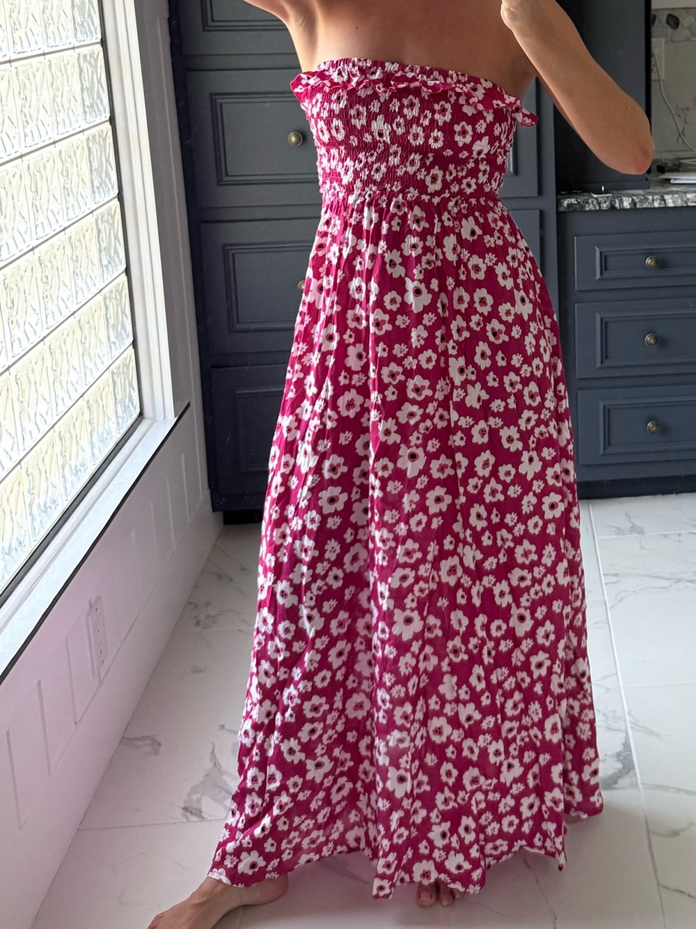 Tiare Hawaii smocked Floral maxi
